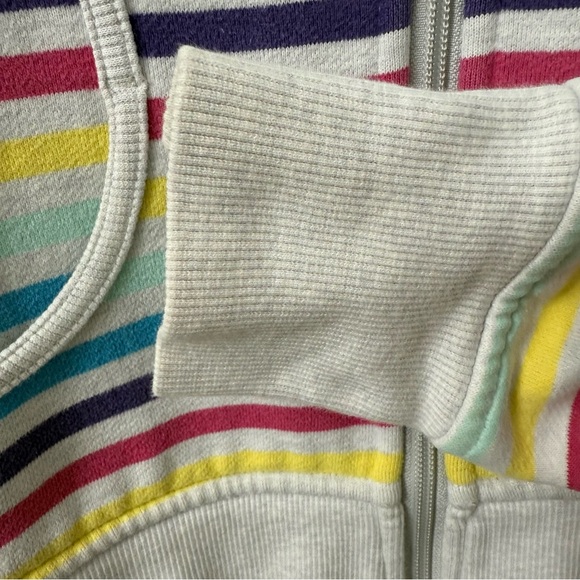 Lululemon Scuba Hoodie Striped Rainbow Popsicle Multicolor Size 6 - Picture 9 of 13